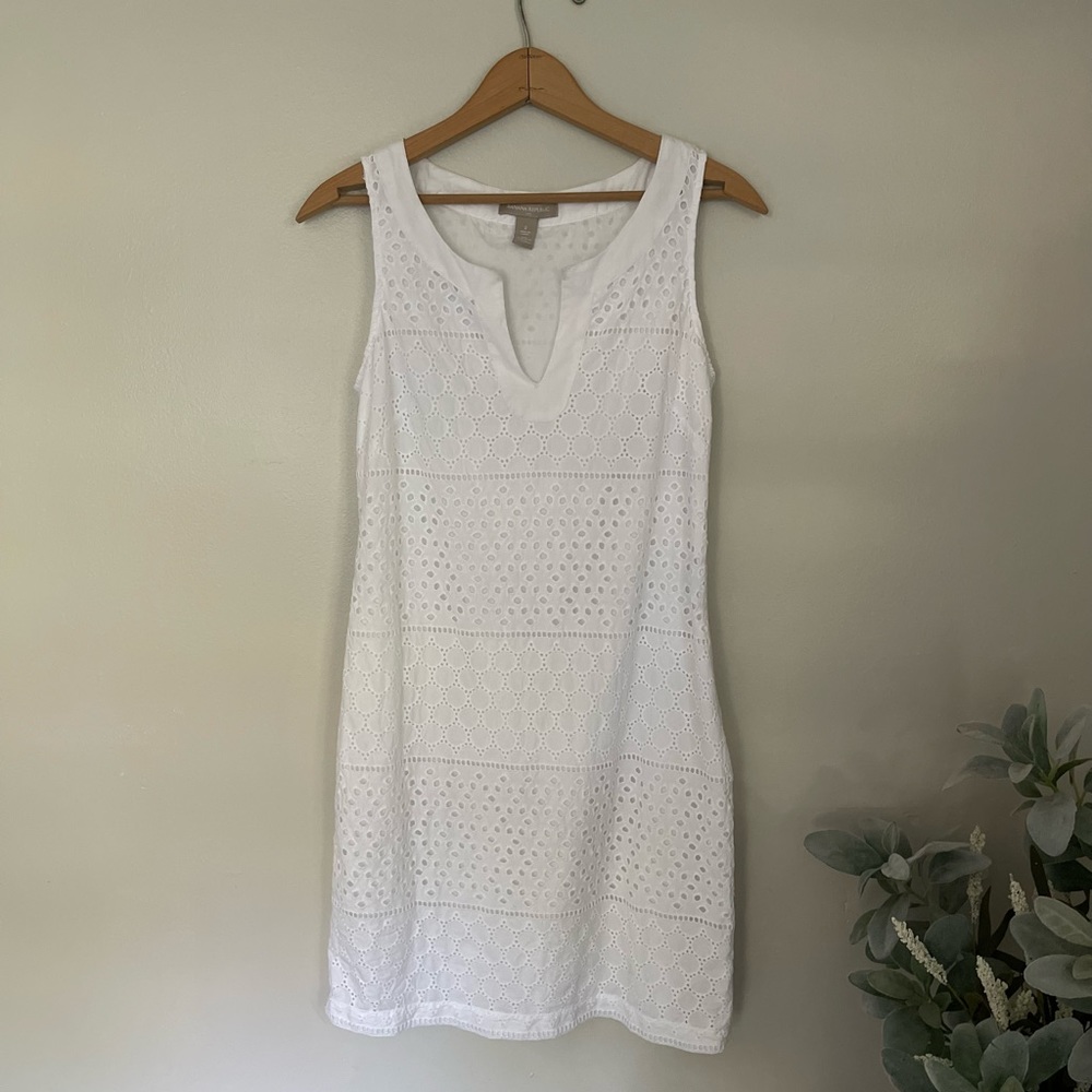Banana Republic | Eyelet Sheath Dress | White | Size 2